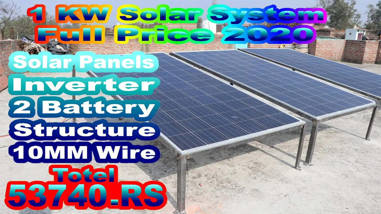 1 KW Solar System Full Price 2020