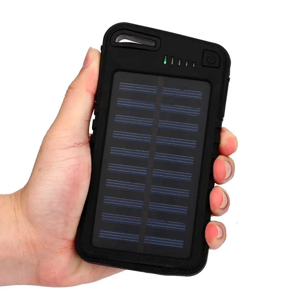10000 Mah Dual USB Waterproof Solar Power Bank Battery Charger Cases ...