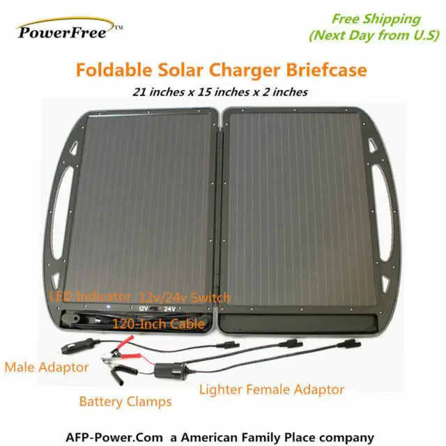 13w 13 Watt Foldable Solar Charger Briefcase Portable Solar Panel 12v ...