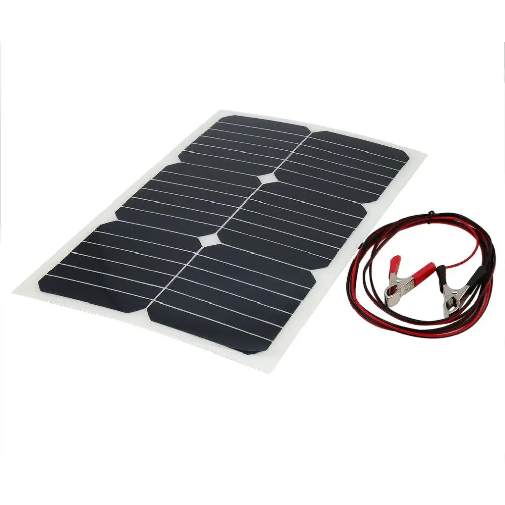 18V 20W Car Battery Solar Charger Portable Solar Panel Charger with ...
