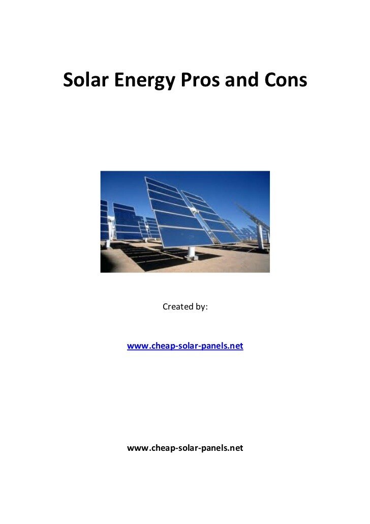 2 solar energy pros and cons