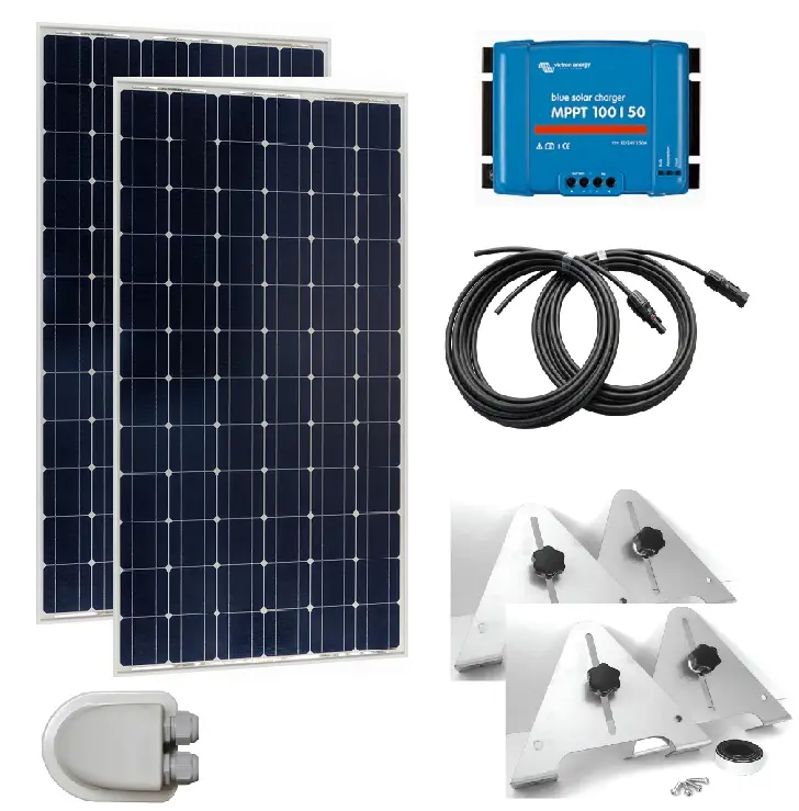 2 x 305 Watt DIY Monocrystalline Solar Panel Kit