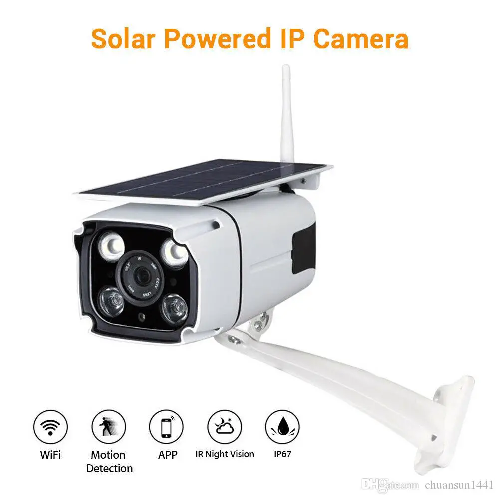 2021 Solar Powered CCTV Security Camera IP Wifi Wireless 1080P Outdoor ...