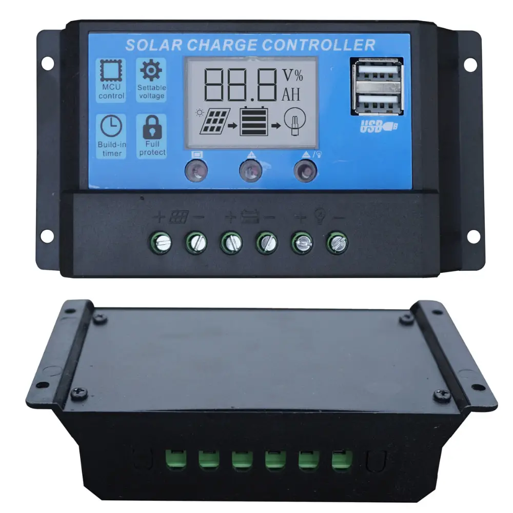 20A LCD Solar Charge Controller 12V /24V pwm Solar Panel Battery ...