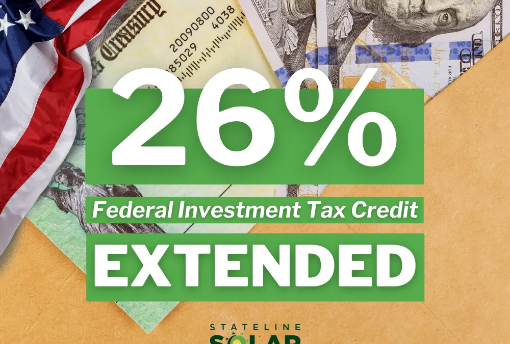 26% Federal Tax Credit Extended
