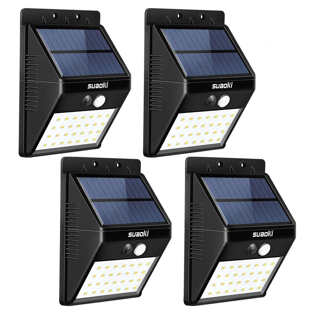 28 LED Solar Motion Sensor Outdoor Lights (Pack of 4) â Suaoki