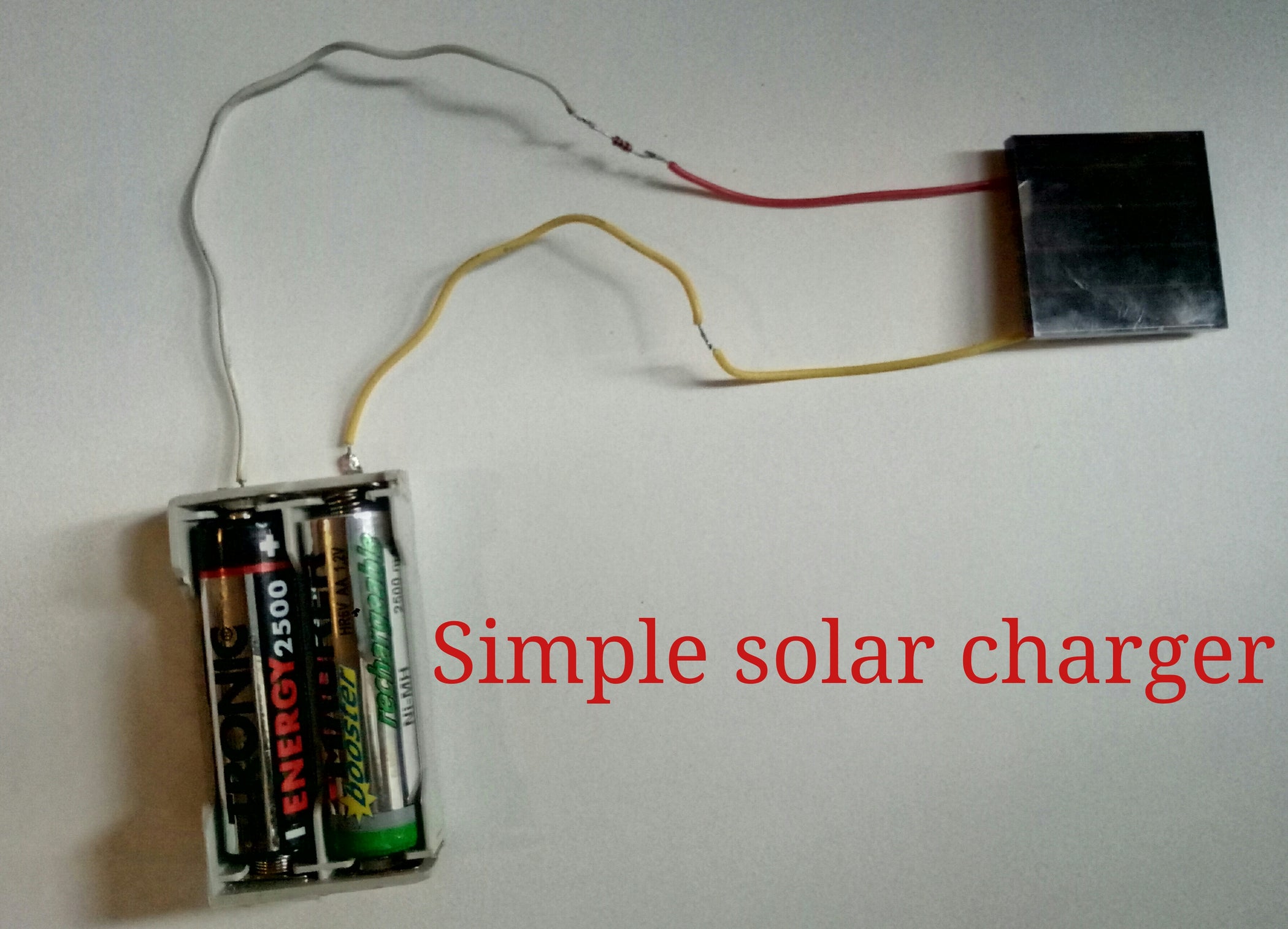 3.5V Solar Panel AA Battery Charger : 4 Steps (with Pictures ...