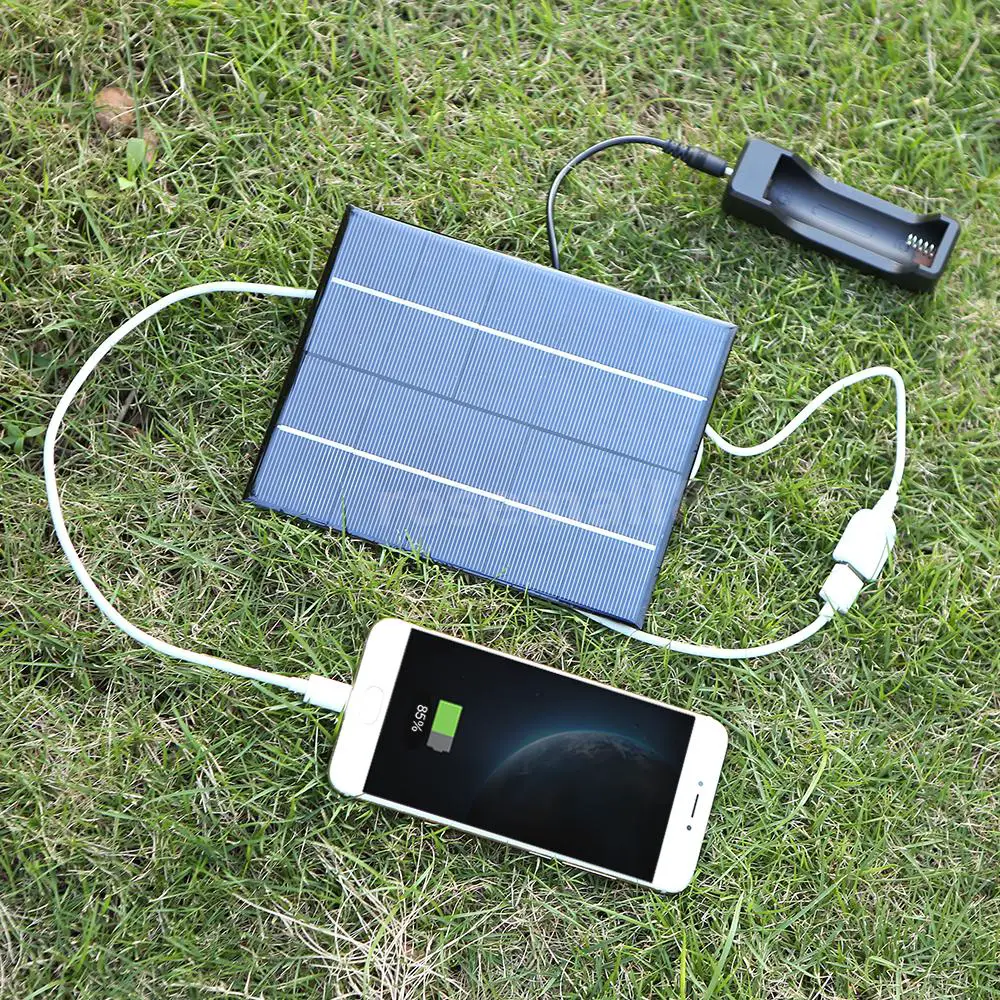 3.5W 5V Solar Panel Solar Cell Battery Phone Charger Power Outdoor ...