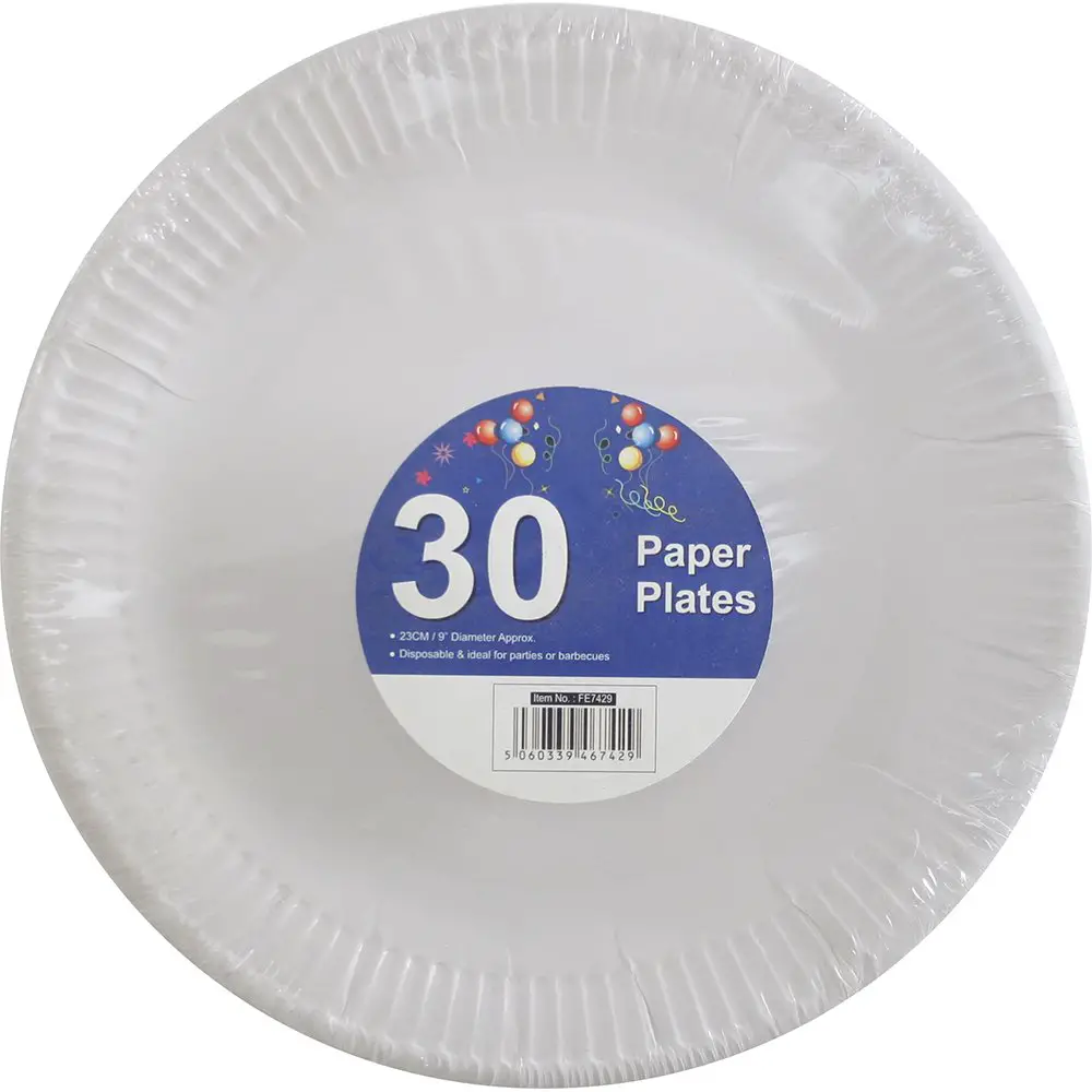 30 Pack High Quality Extra Strong Disposable PAPER Plates ...
