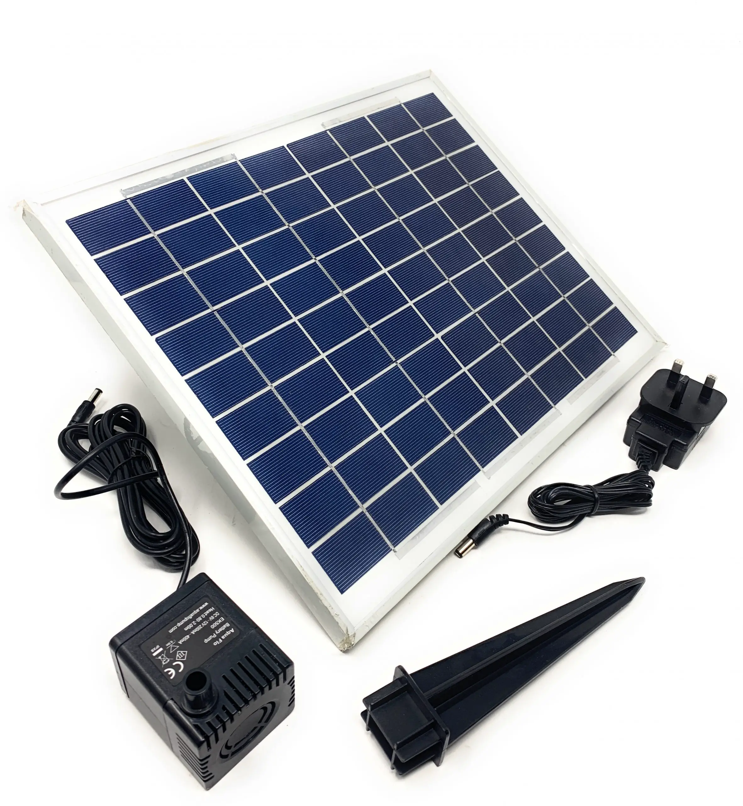 400 LPH Solar Powered Fountain Water Feature Pump with Battery Back Up ...