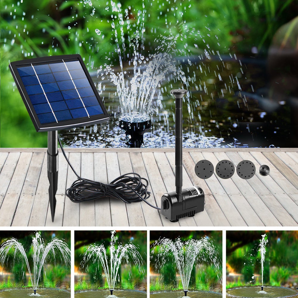 5W Solar Powered Pond Pump Outdoor Submersible Pumps Fountain Ponds ...