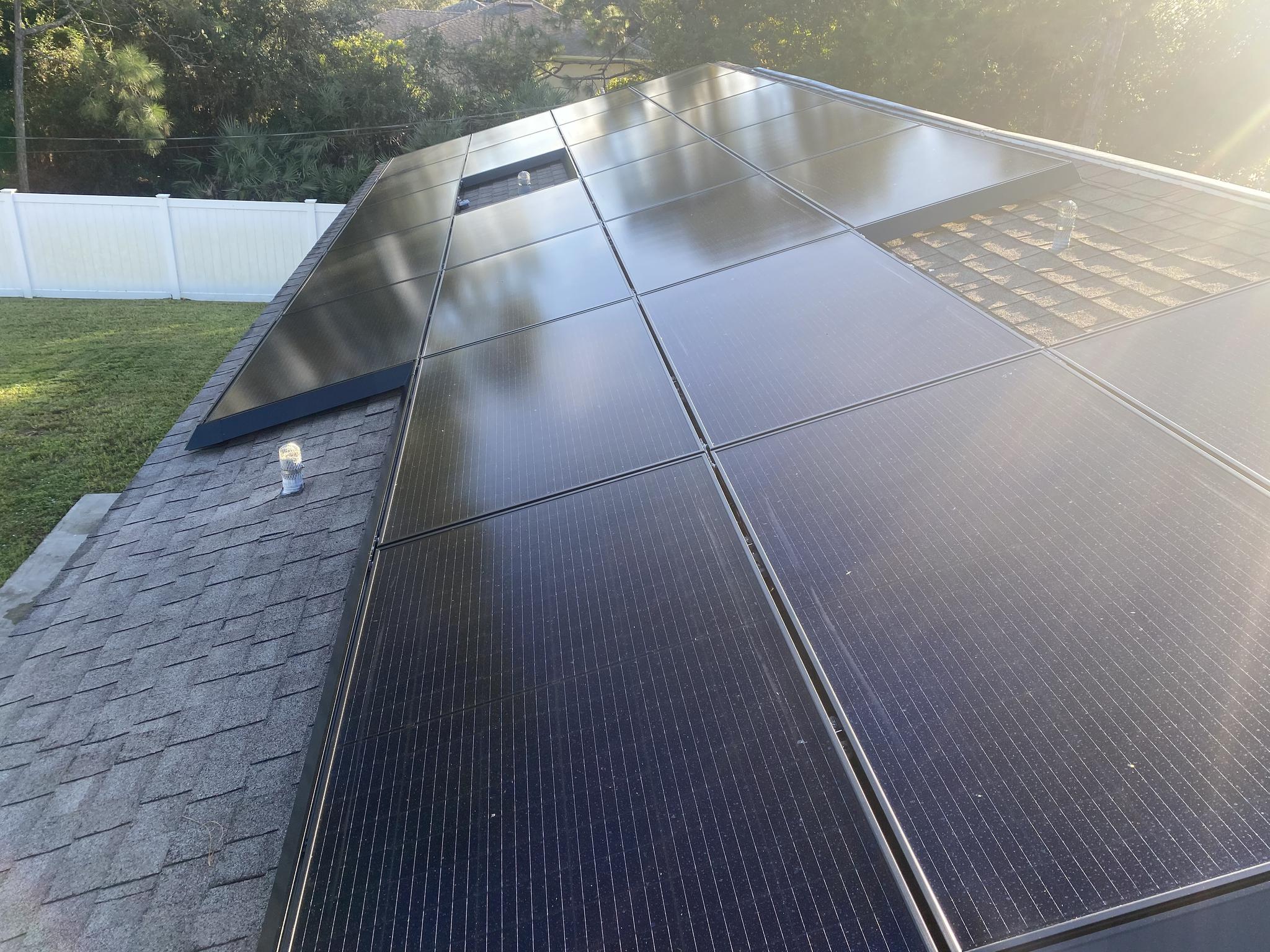 8KW Tesla solar panels.