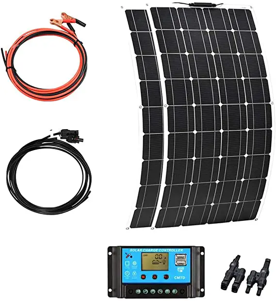 Amazon.com : 100W Flexible Solar Panel 12V Monocrystalline Solar Kits ...