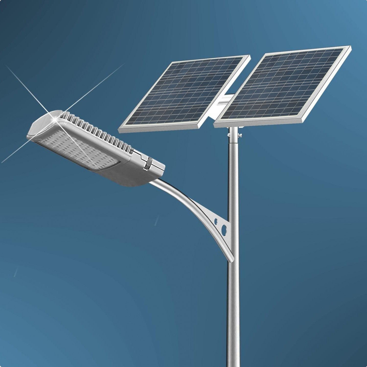 Buy 40 Watt LED Solar Street Light System :2pcs 100 Watts Solar Panel ...
