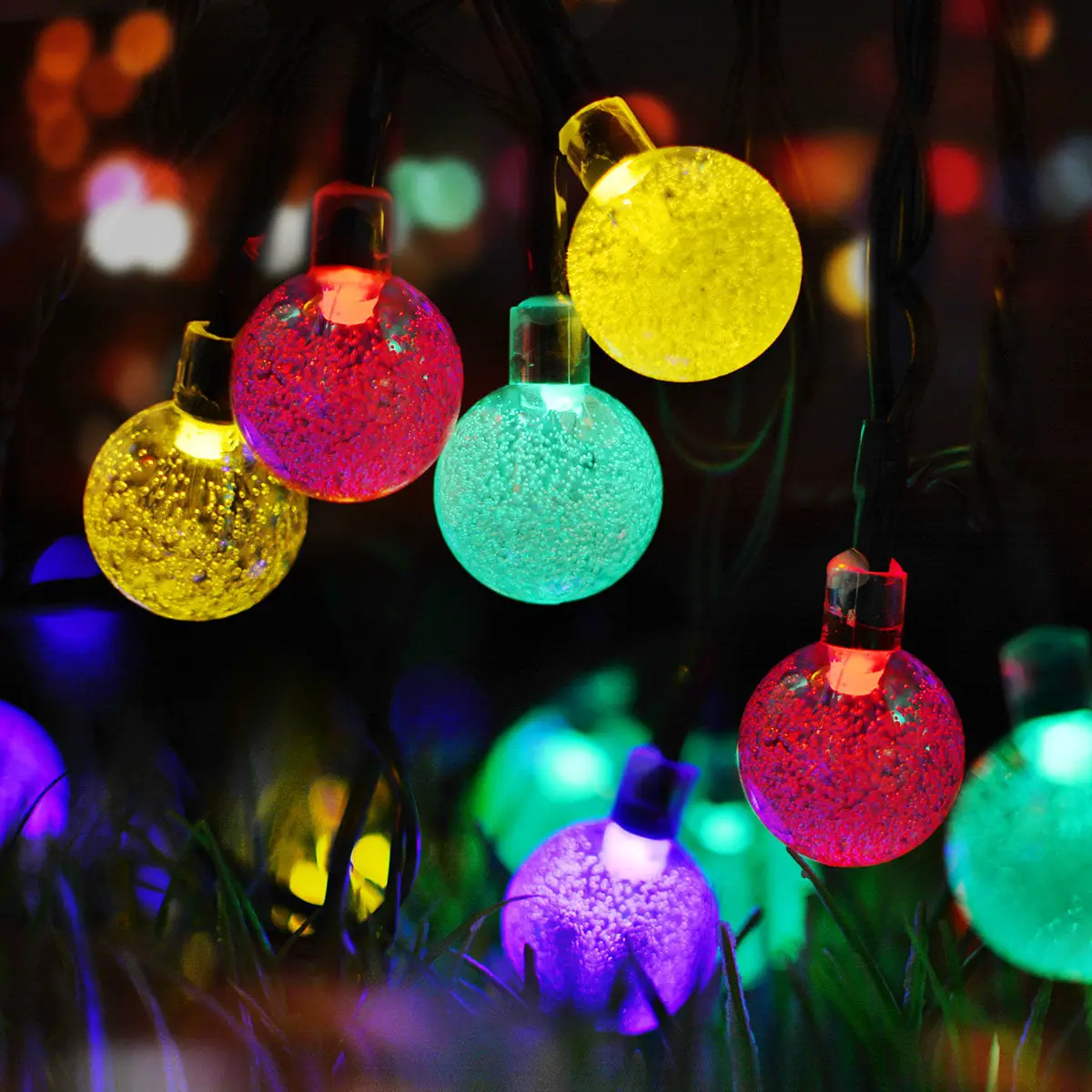 Clearance! Outdoor Solar Powered LED String Lights w/8 Modes, 23 ft 50 ...