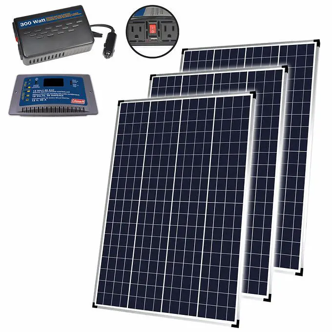 Coleman 300 Watt Solar Panel Kit with Charge Controller ...