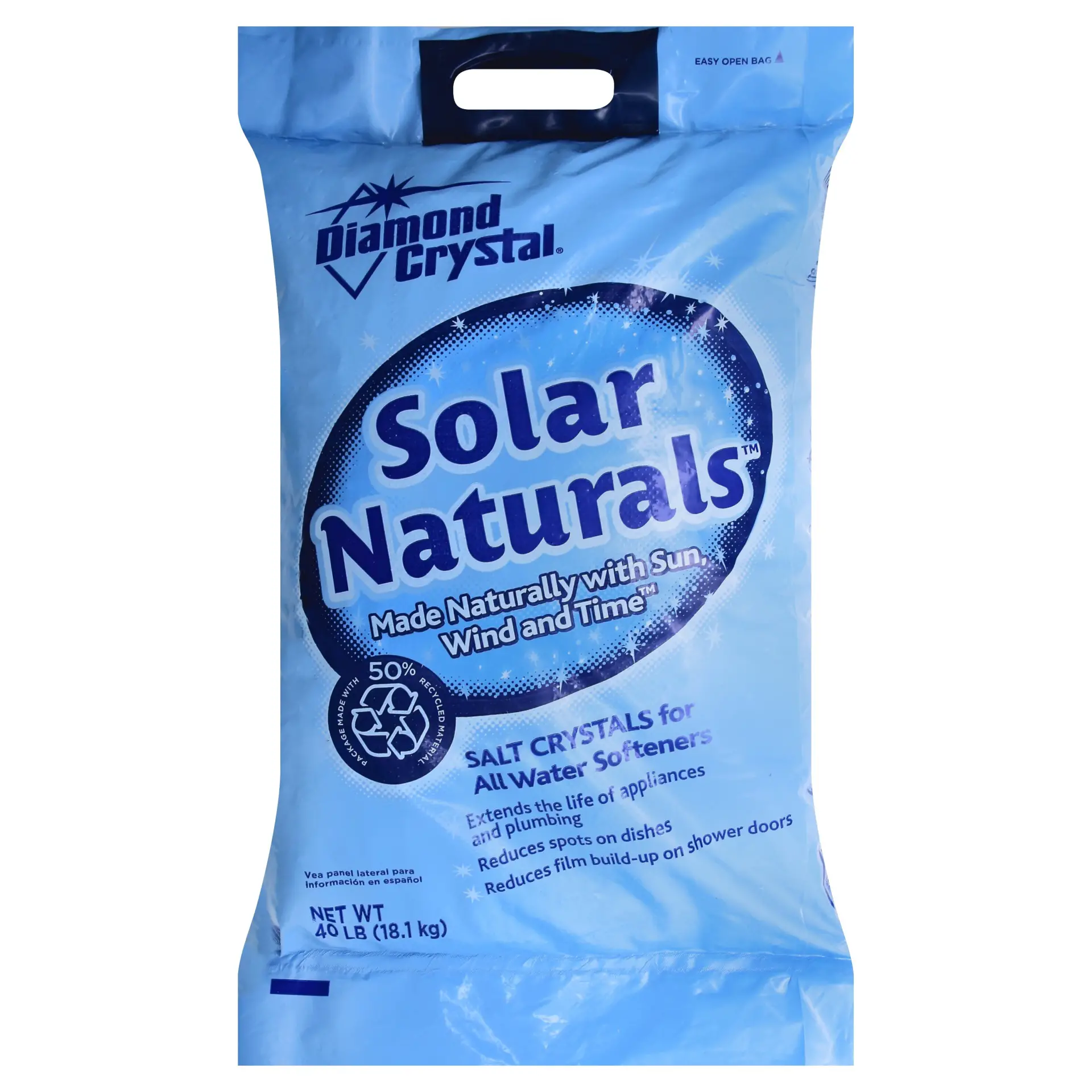 Diamond Crystal Solar Naturals Water Softener Salt Crystals 40 lb