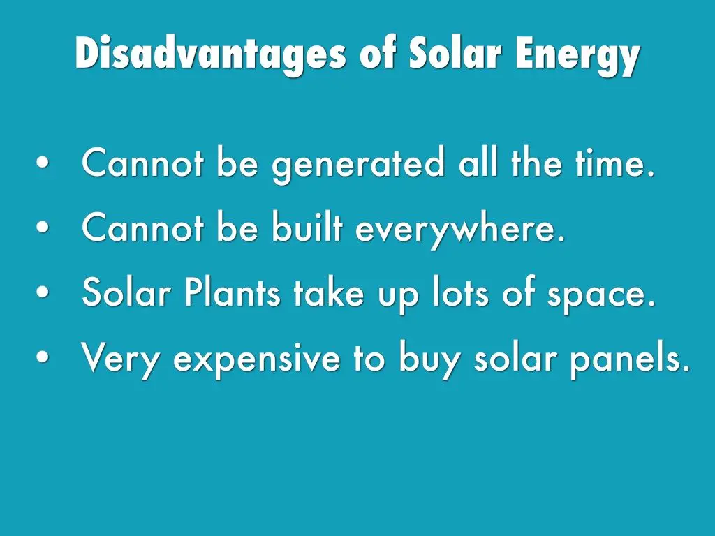 Disadvantages Of Solar Energy by Stephen Bender