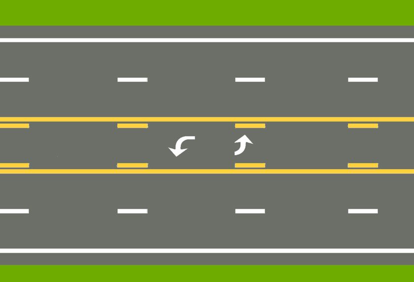 DMV Test Questions about Pavement Markings