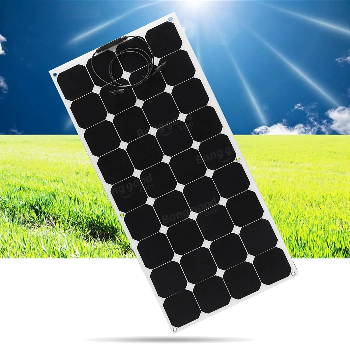 Elfeland SP35 140W 18V Sunpower Chip Solar Panel With 1a5m Cable And ...