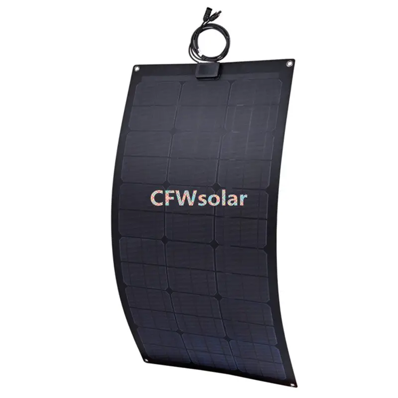 factory price 75w semi flexible rechargeable battery solar panel with ...