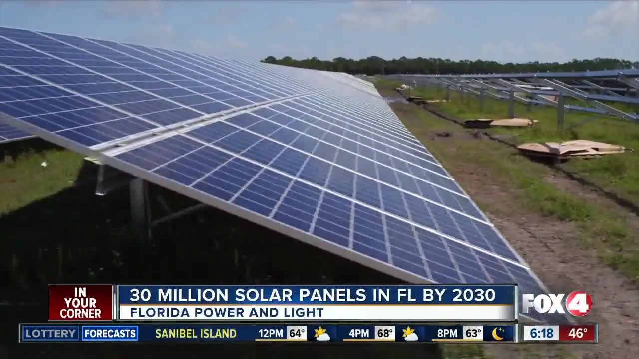 FPL to install 30 million solar panels in Florida