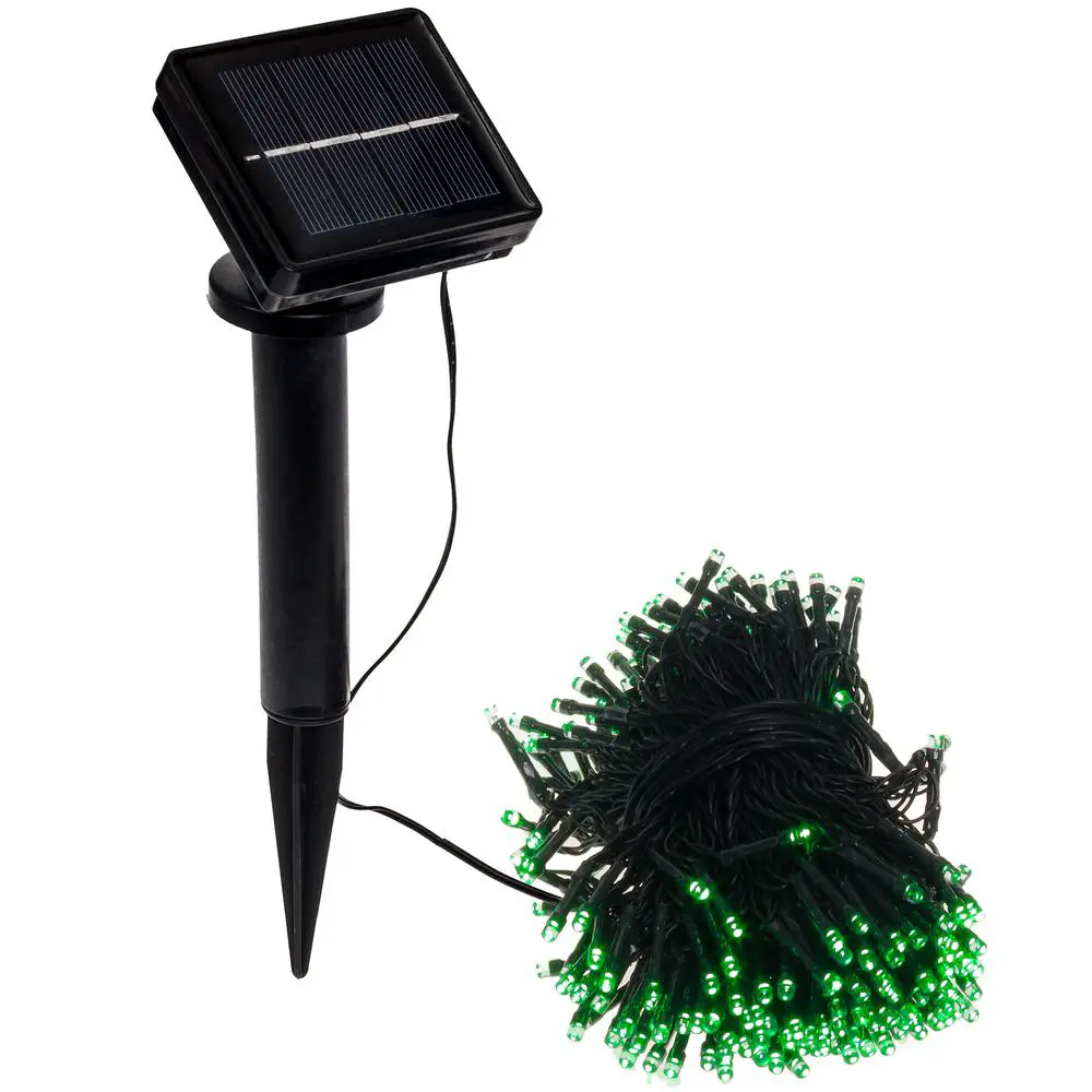 GreenLighting 250 Light 80 ft. Solar Powered Integrated LED Green ...