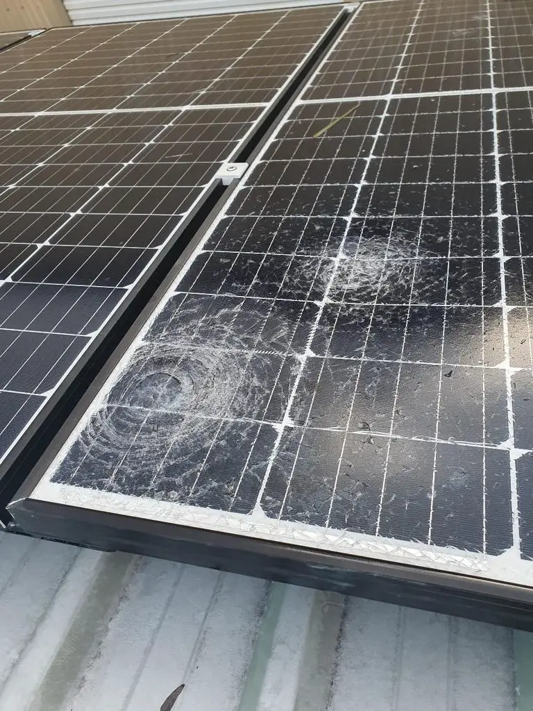 Hail damaged solar panels â recognising the signs â All ...