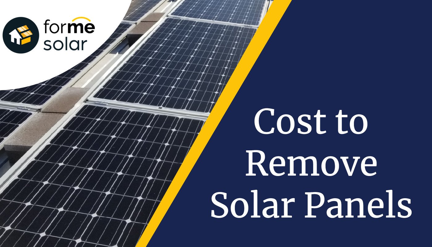 How much does it cost to remove solar panels? When do I ...