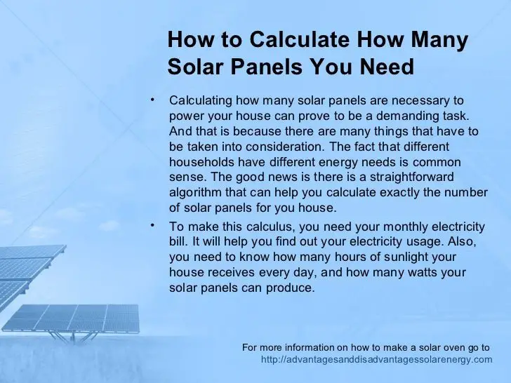 How to calculate how many solar panels you need