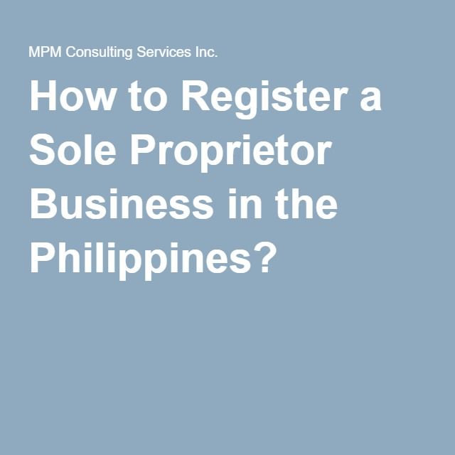 How To Register A Business In The Philippines Sole ...
