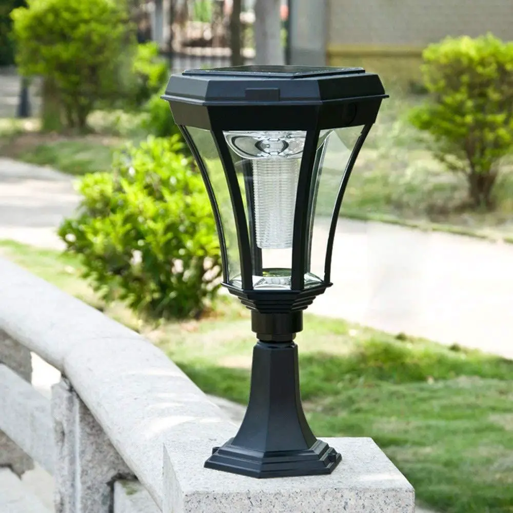 LED Solar Gate Light Intelligent Perception Outdoor Pathway Pillar Lamp ...