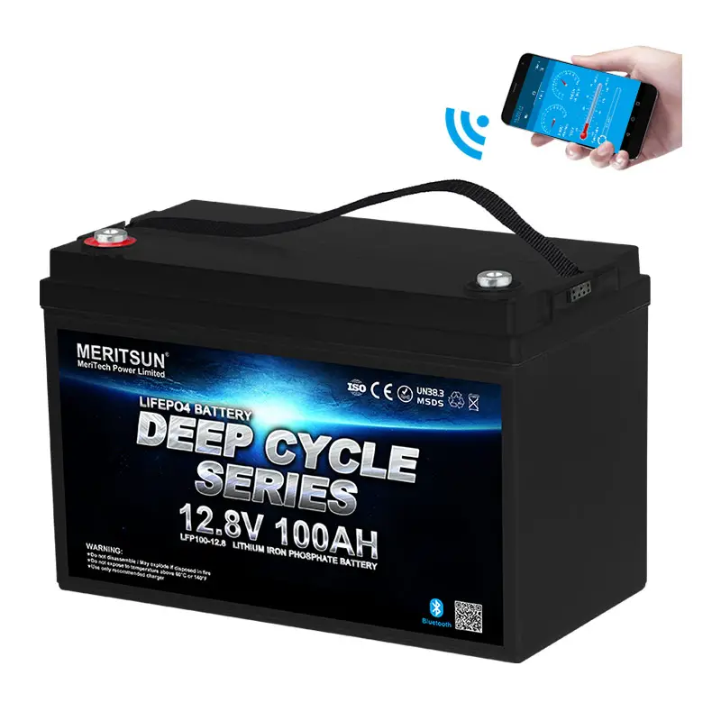 Lifepo4 Battery Lithium Battery 12v 100ah Solar Marine With Bluetooth ...