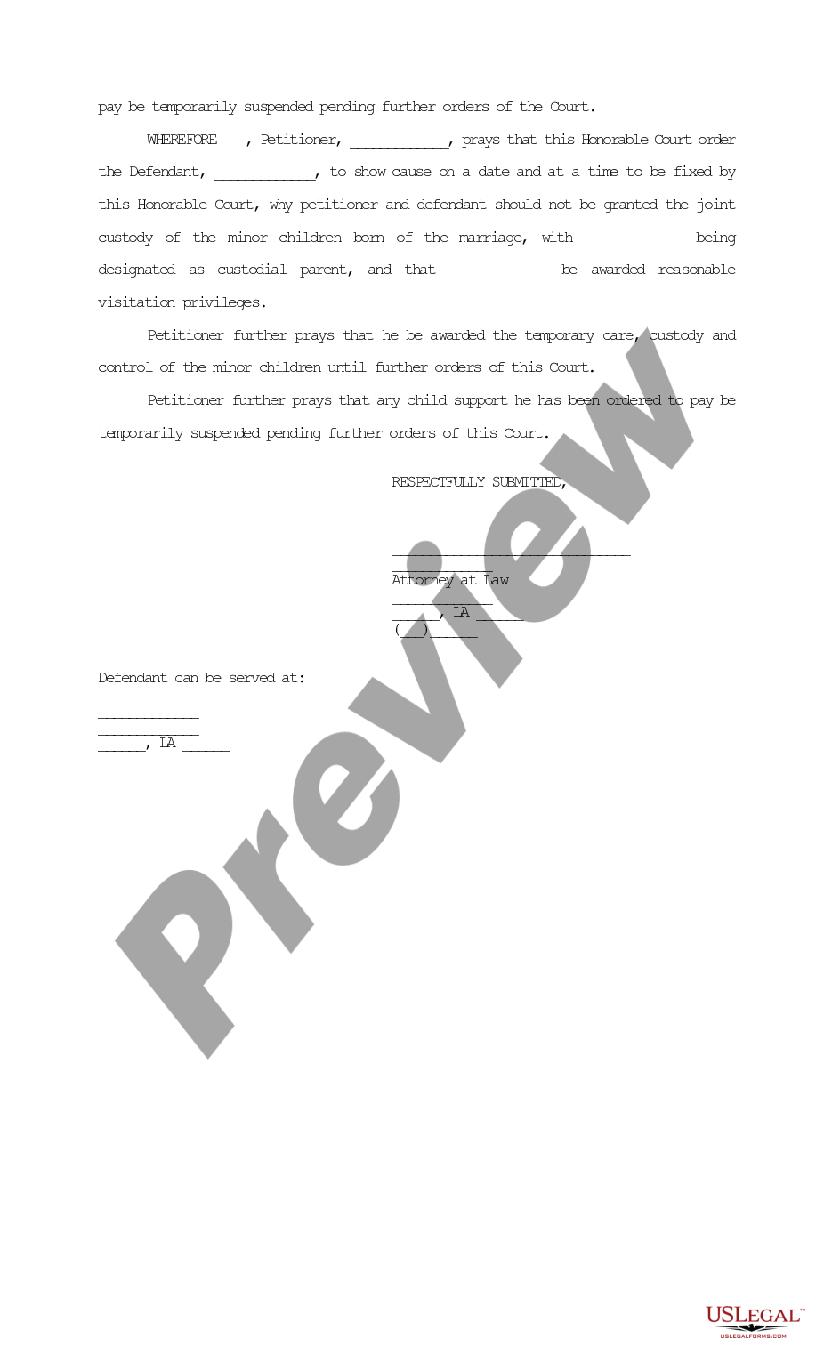 Louisiana Rule to Change Custody from Sole to Joint and to ...