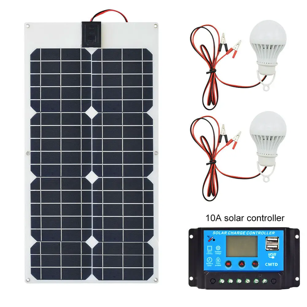 Musuos Solar Panel 12V Trickle Charge Battery Charger Kit Maintainer ...