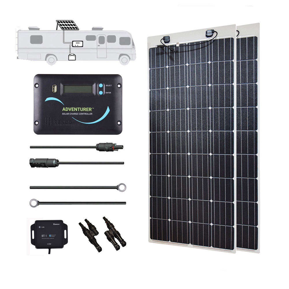 Renogy 320 Watt 12 Volt Solar RV Kit with Ultra Flexible Solar Panel ...