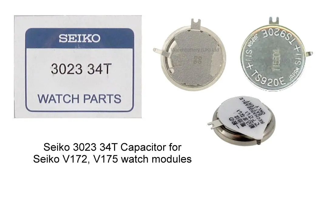 Seiko battery TS920E 3023 34T 3023 24H for Solar watches V172 V174 V175 ...