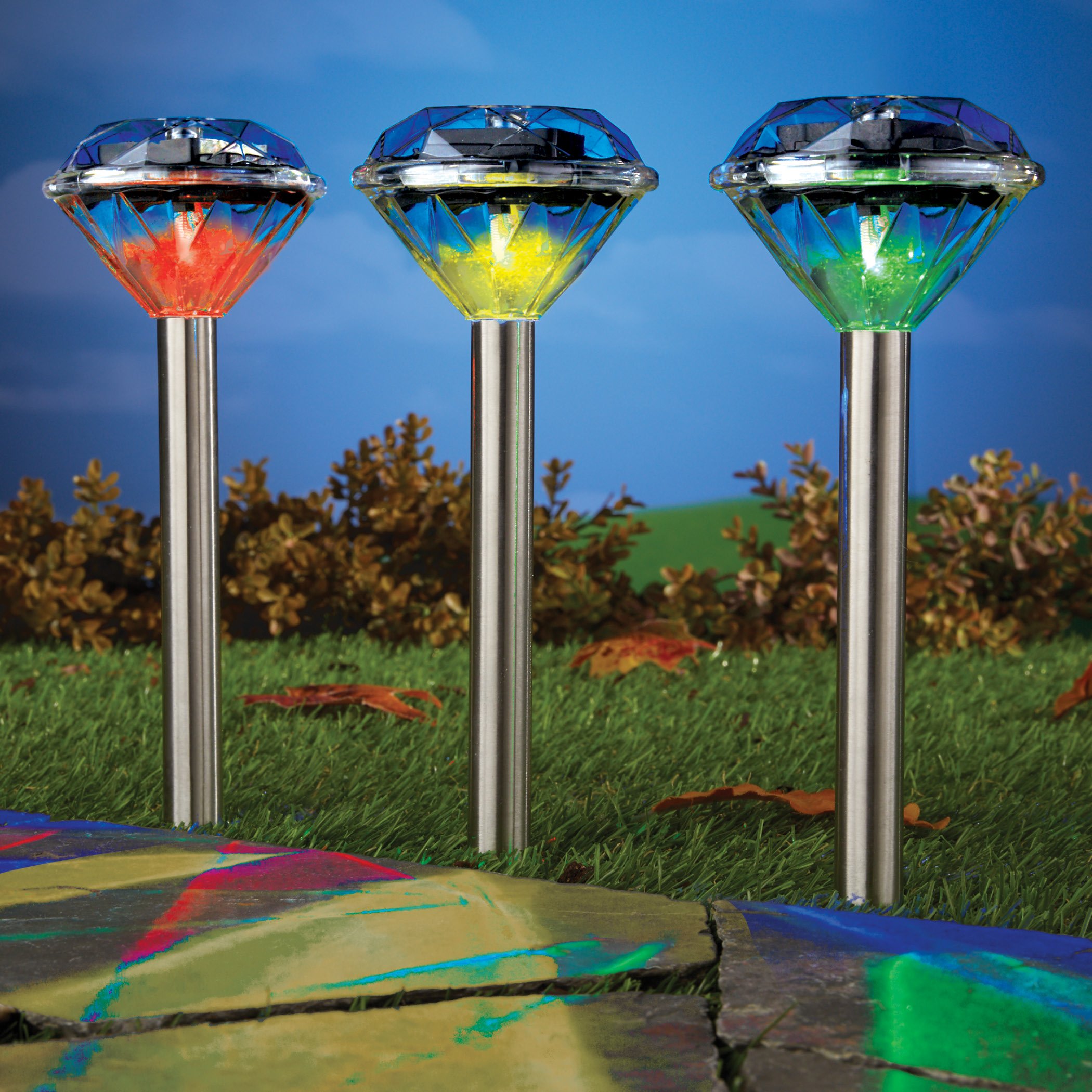 Solar Color Changing Pathway Stakes