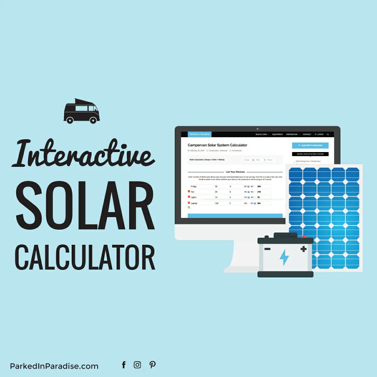 Solar consumption calculator