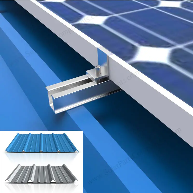 Solar Metal Roof Mounting System, U Aluminum Rail, Cost effective
