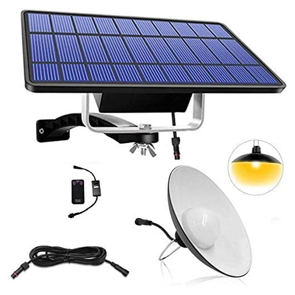 Solar Pendant Light With Remote Control Solar Panel Outdoor Lighting ...
