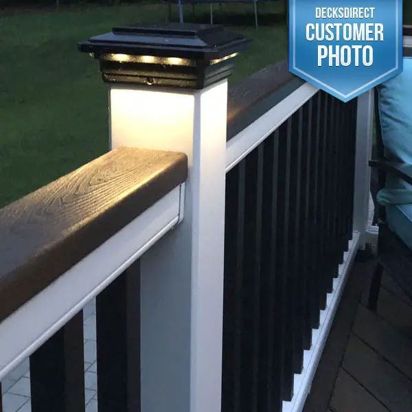 Solar Post Cap Light for Trex Transcends Post Sleeves by Ultra Bright ...