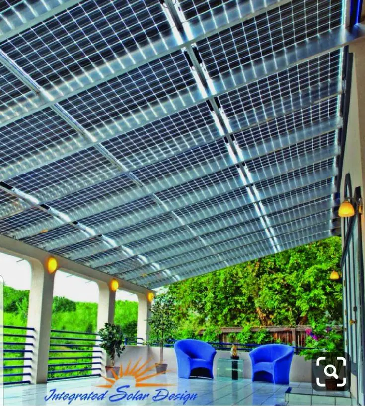 Solar roof pergola idea