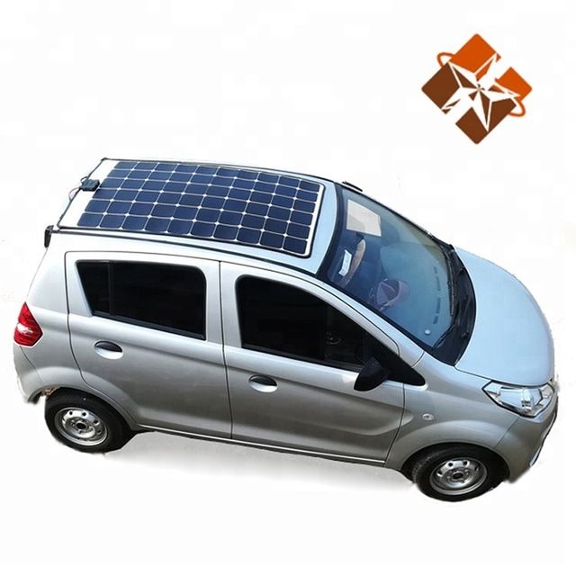 Source City use 4 wheel solar electric car with solar panel on m ...