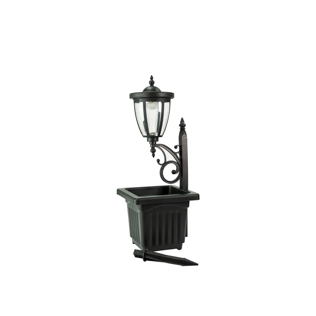 SunRay Cambrian Multi Function Solar Lamp Post and Planter, Wall Mount ...