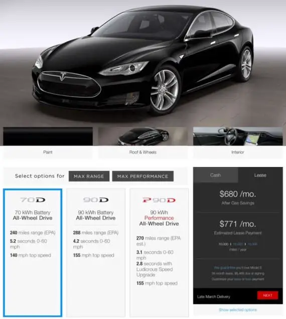 Tesla Drops 85 kWh From Model S Offering