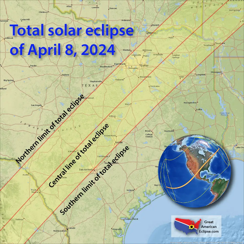 Total Solar Eclipse of 2024: Here Are Maps of the 