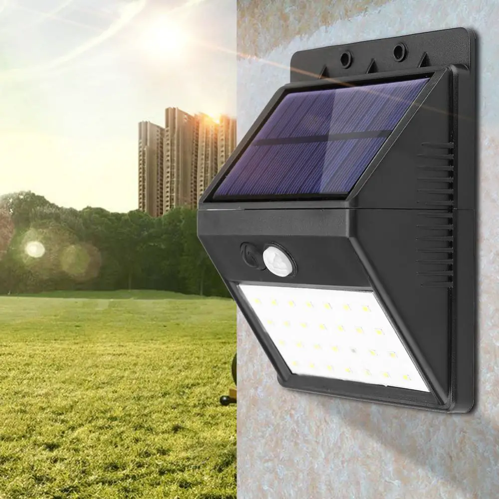 WALFRONT Detachable Solar 28 LED 3 Modes Motion Sensor Security Wall ...