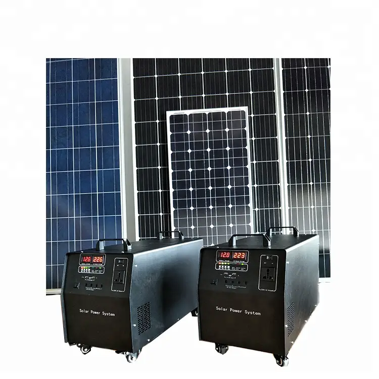 Whole House 220V 1000W Portable Solar Power Generator Running Solar ...