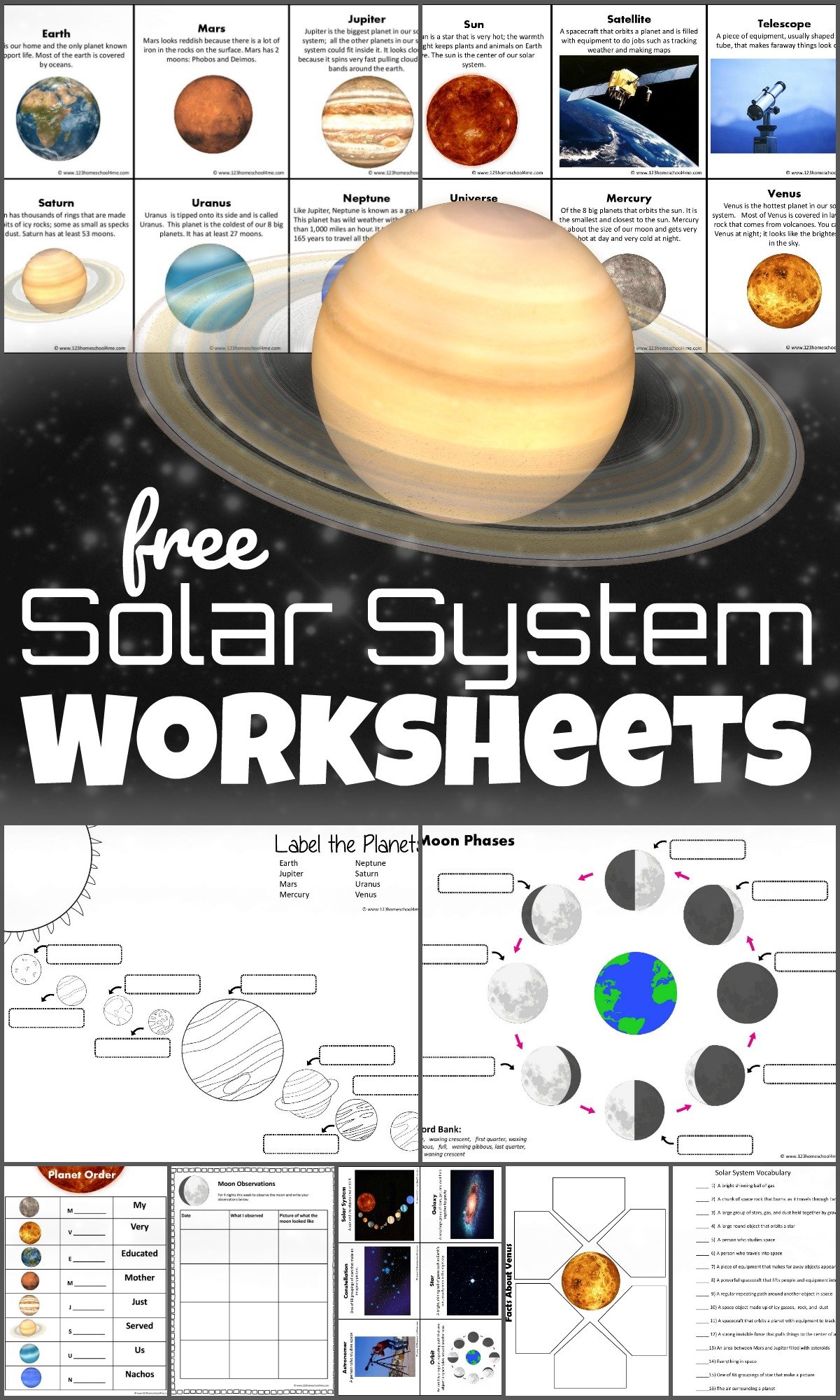 ðª? FREE Solar System Worksheets
